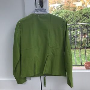 Green leather jacket